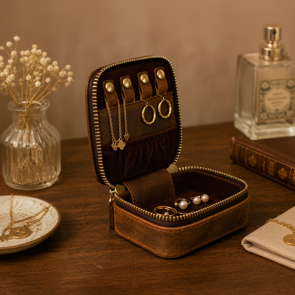 BoiteaBijouxVintageenCuirVeritableMarron_RangementCompactBijoux2