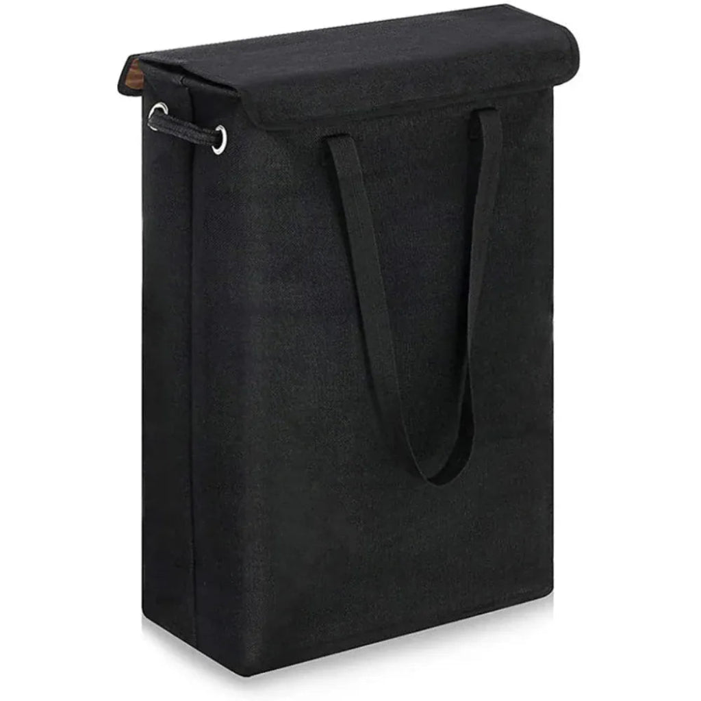 Panier à Linge 45L Grande Capacité - Pliable avec Couvercle Détachable et Doublure Imperméable Noir