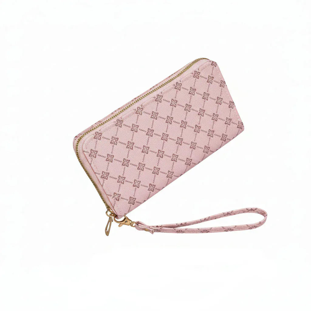 Portefeuille Femme Long Multifonction Rose – Grande Capacité et Organisation Élégante