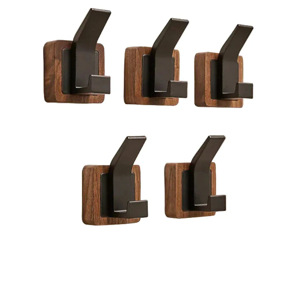 Patère Murale Bois Massif – Crochet Rabattable pour Entrée et Intérieur