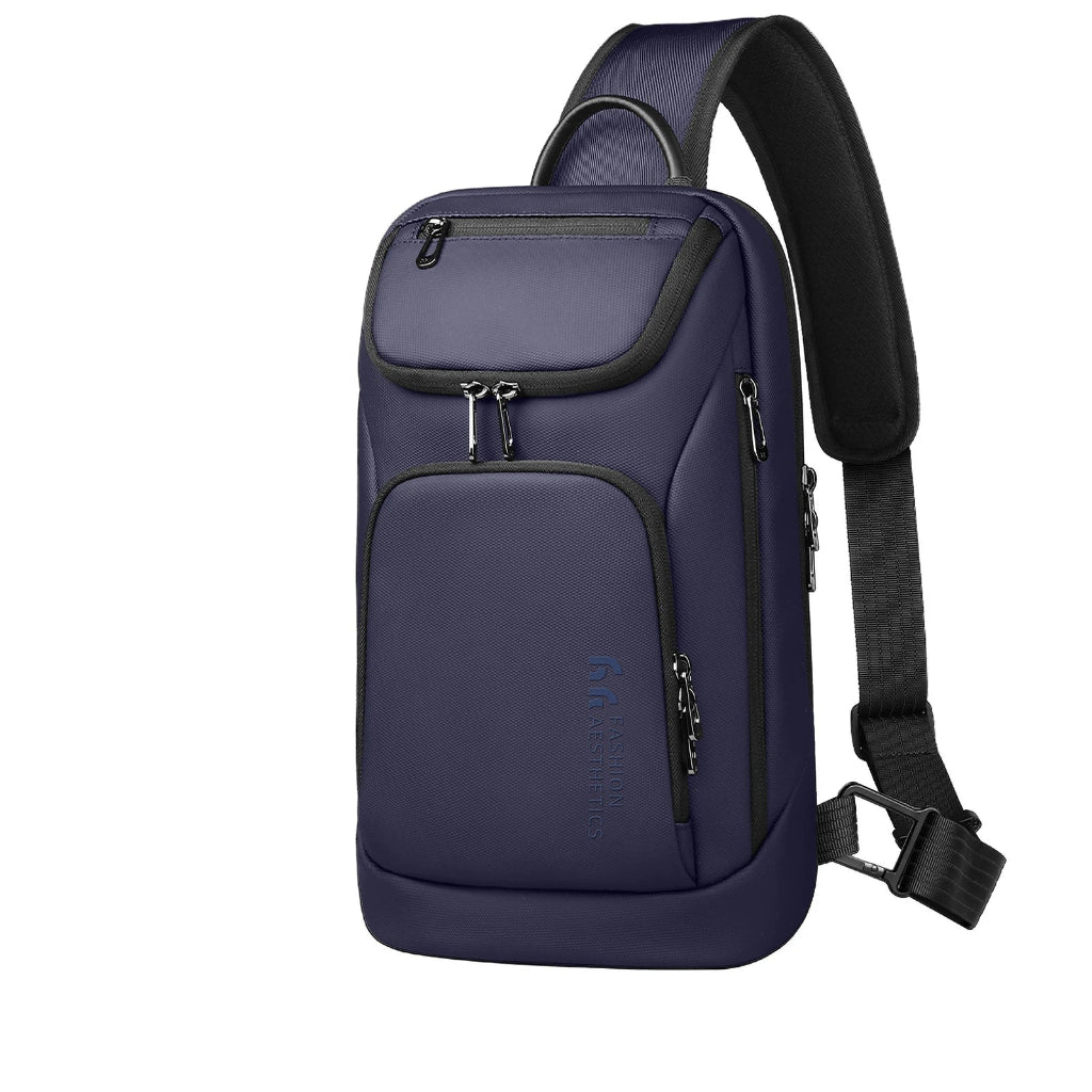 Sac à Bandoulière Homme Anti-vol Bleu Marine – Oxford, Organisateur Voyage & Quotidien