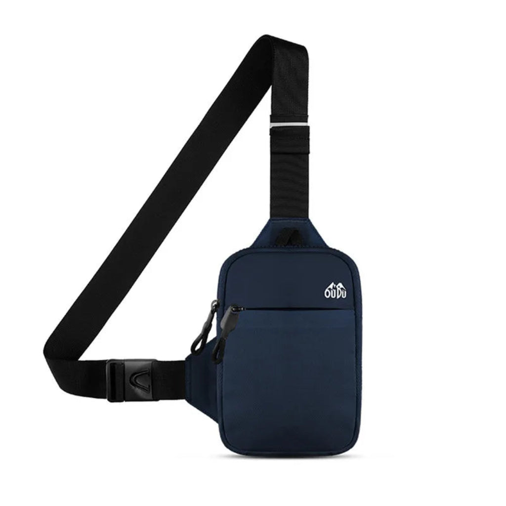 Sac à Bandoulière Homme Compact en Nylon Bleu Marine – Léger et Pratique au Quotidien