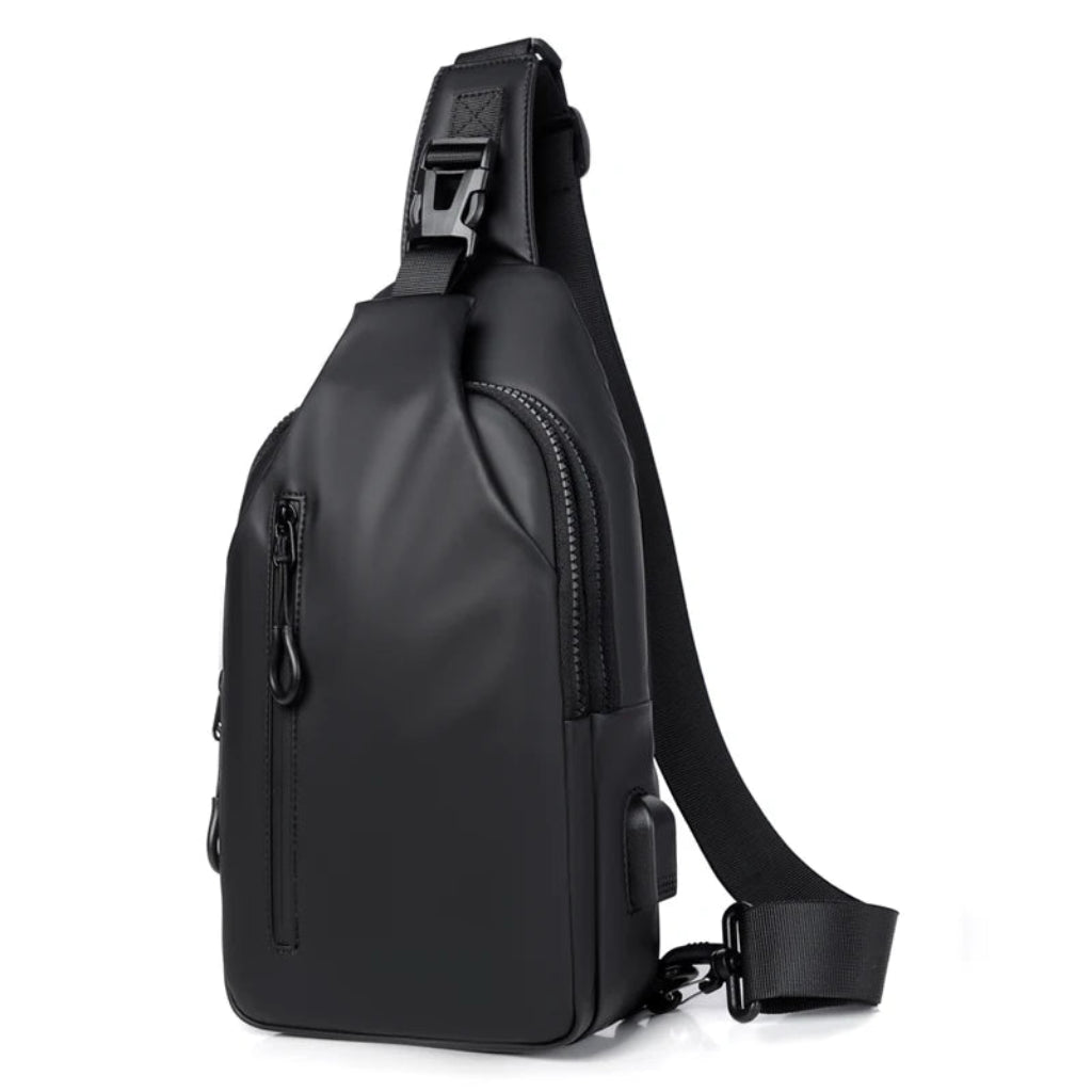 Sac Bandoulière Homme Multifonction avec Port USB Noir – Design Urbain et Organisation Intelligente