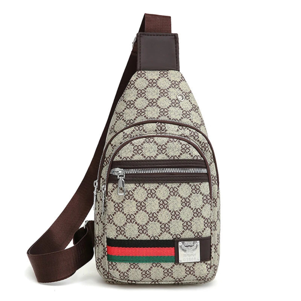 Sac Bandoulière Homme Multifonction en PU Beige – Organisation Optimale au Quotidien