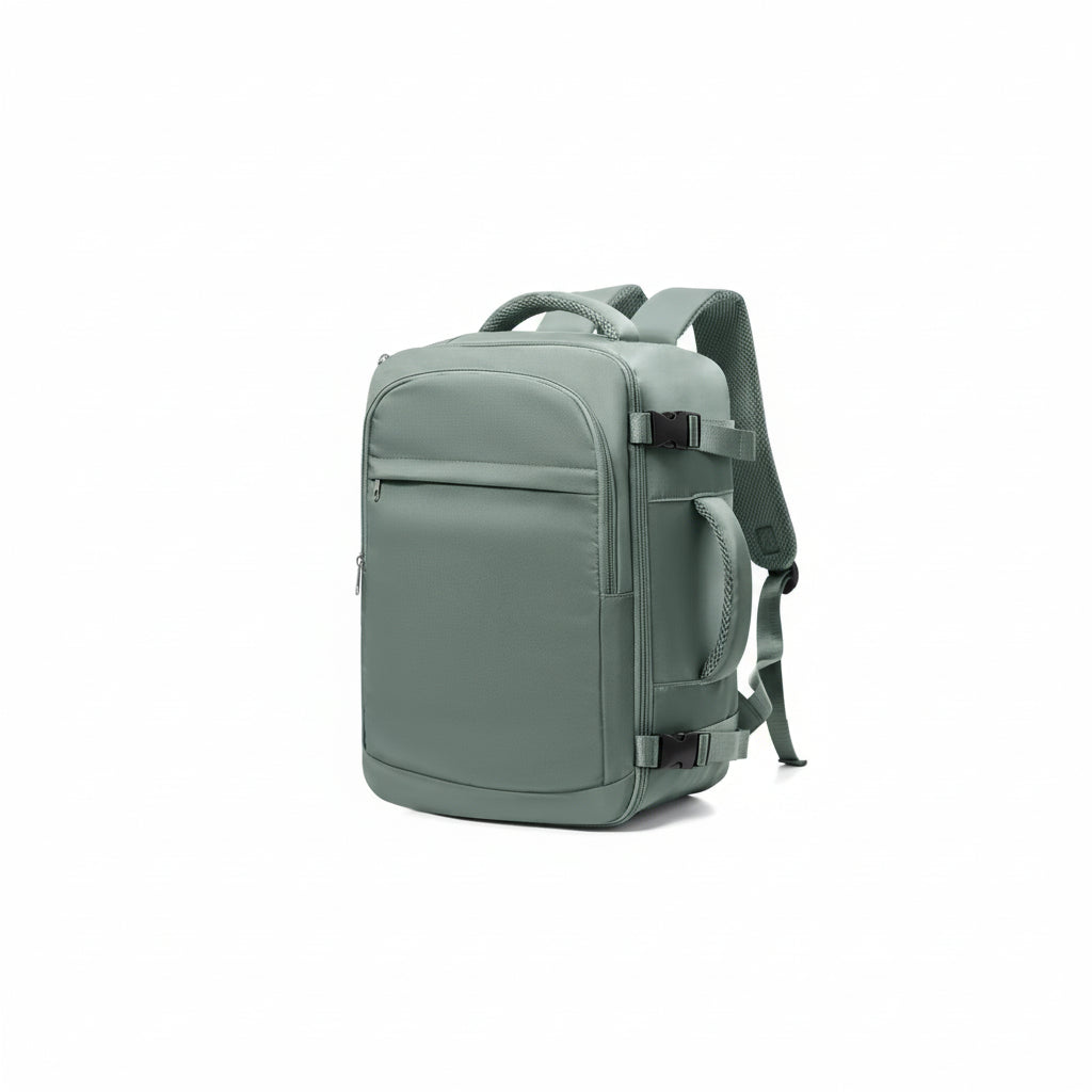 Sac à Dos de Voyage 25L Vert - Format Cabine 40x20x25 - Organisateur Ordinateur Multifonction