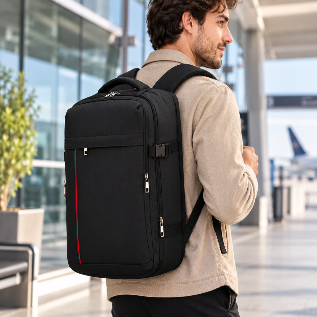 Sac à Dos de Voyage Cabine Ultra Léger 40x30x20 cm 24L avec Port USB 2