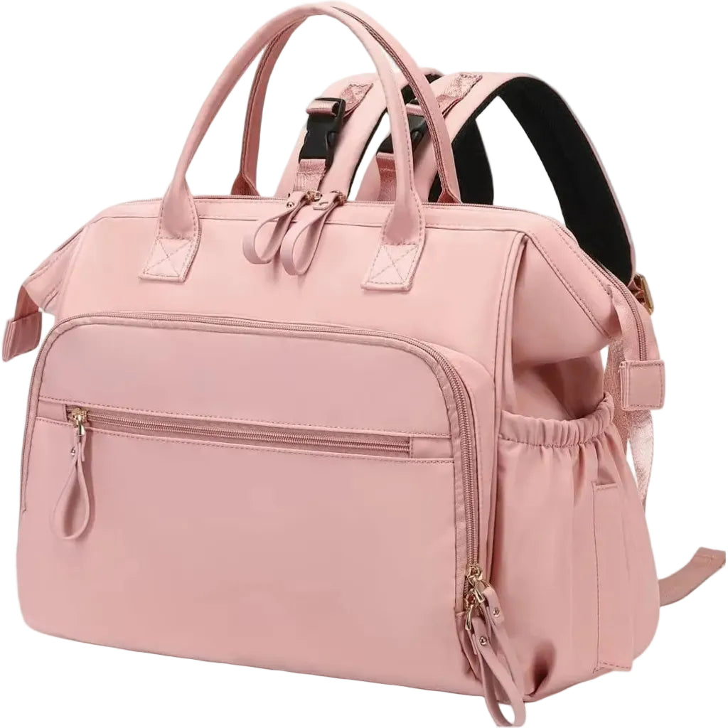 Sac à Langer Oxford Imperméable – Sac à Dos Maternité Multifonction Rose