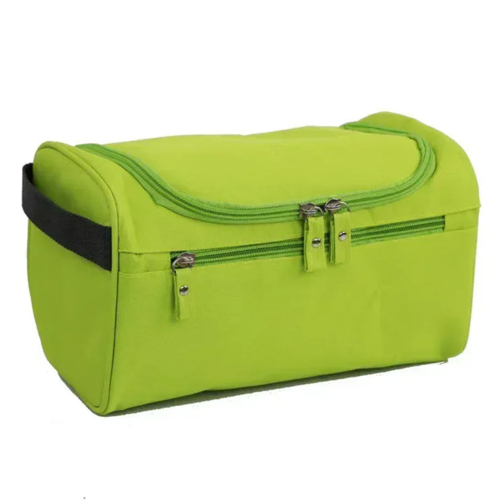 Trousse de Toilette Femme Double Compartiment en Oxford Vert – Grande Capacité, Organisateur Cosmétique