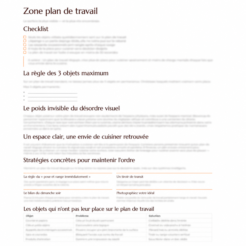 Organiser sa Cuisine sans tout chambouler