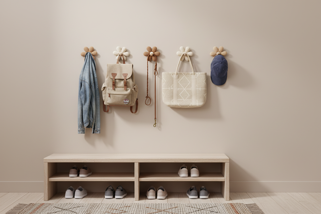 Crochets fleur couloir contemporain