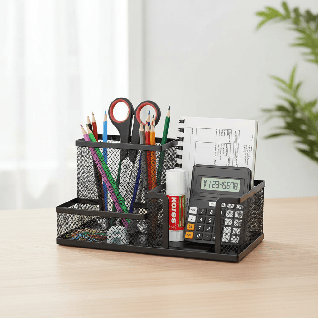 Organisateur métal noir bureau domicile