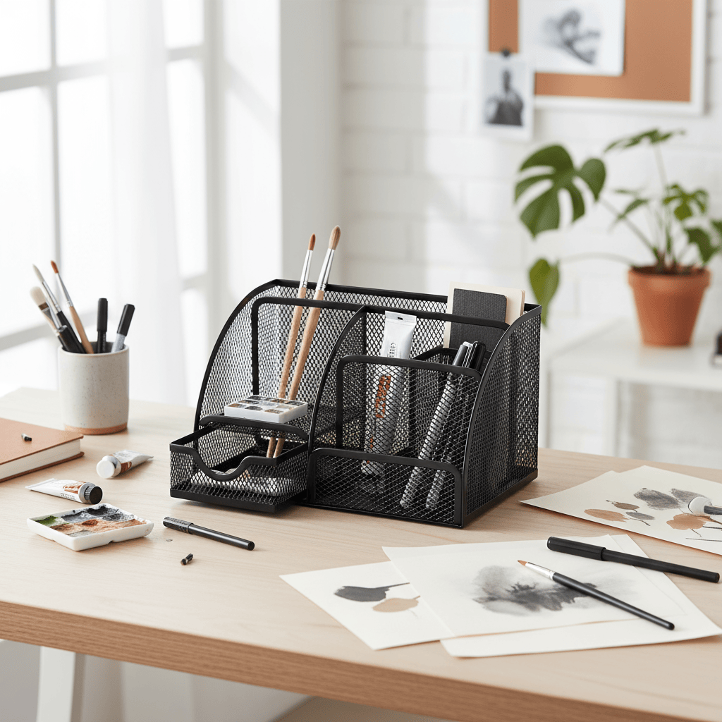 Organisateur métal noir studio