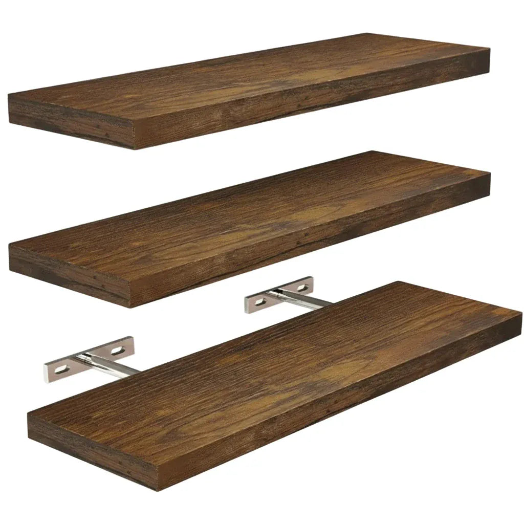 Étagère Murale Flottante Bois – Rangement Design Invisible & Moderne