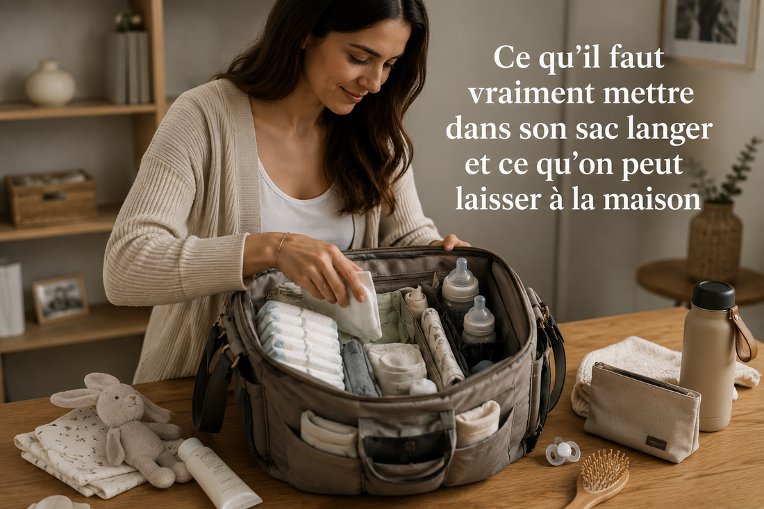 Ce qu'il faut vraiment mettre dans son sac langer et ce qu'on peut laisser à la maison