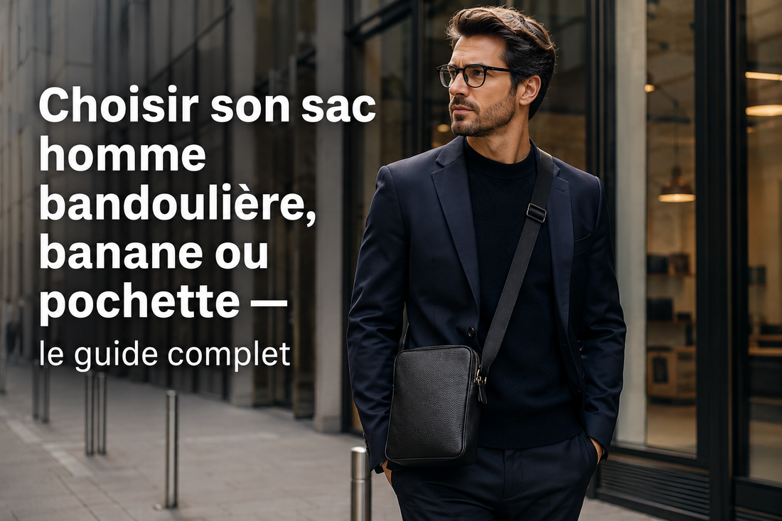 Choisir son sac homme : bandoulière, banane ou pochette — le guide complet