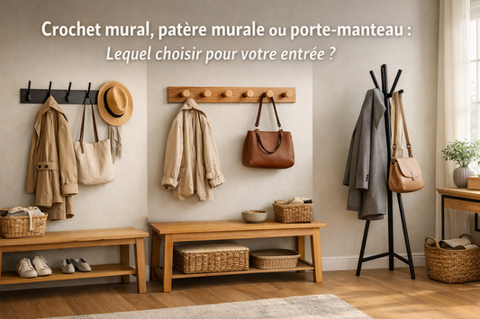 Crochet mural, patère murale ou porte-manteau : lequel choisir pour votre entrée ?
