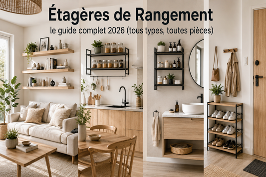 Étagères de Rangement : le guide complet 2026 (tous types, toutes pièces)