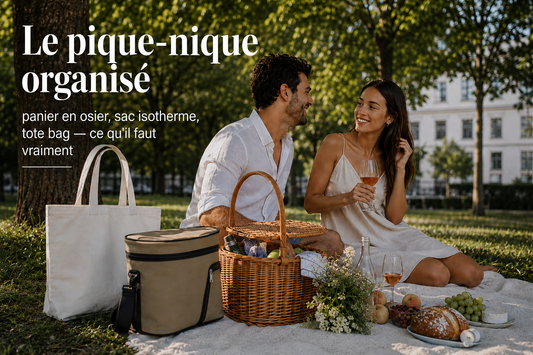 Le pique-nique organisé : panier en osier, sac isotherme, tote bag — ce qu'il faut vraiment