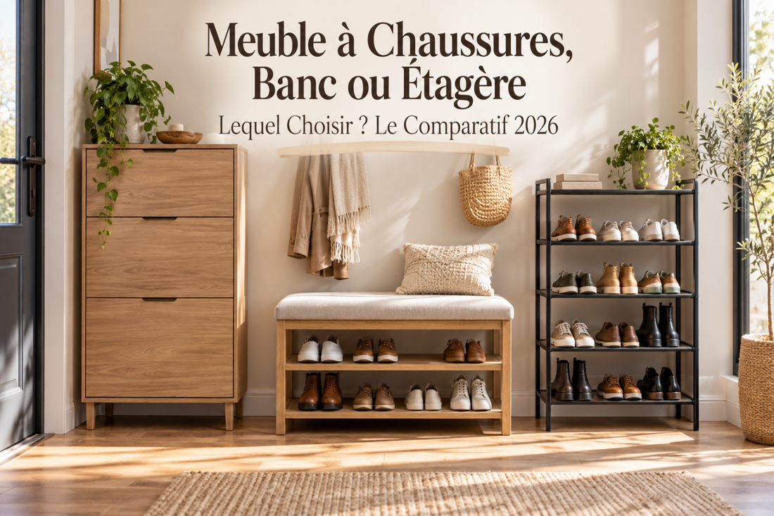 Meuble à Chaussures, Banc ou Étagère : Lequel Choisir ? Le Comparatif 2026