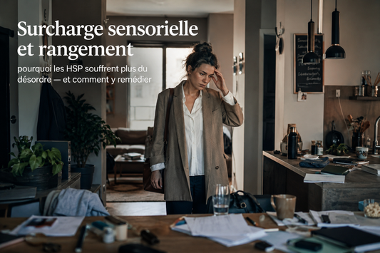 Surcharge sensorielle et rangement : pourquoi les HSP souffrent plus du désordre — et comment y remédier