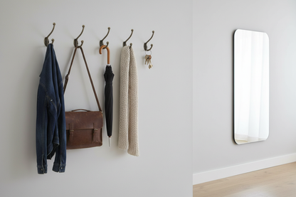 5 patères couloir minimaliste