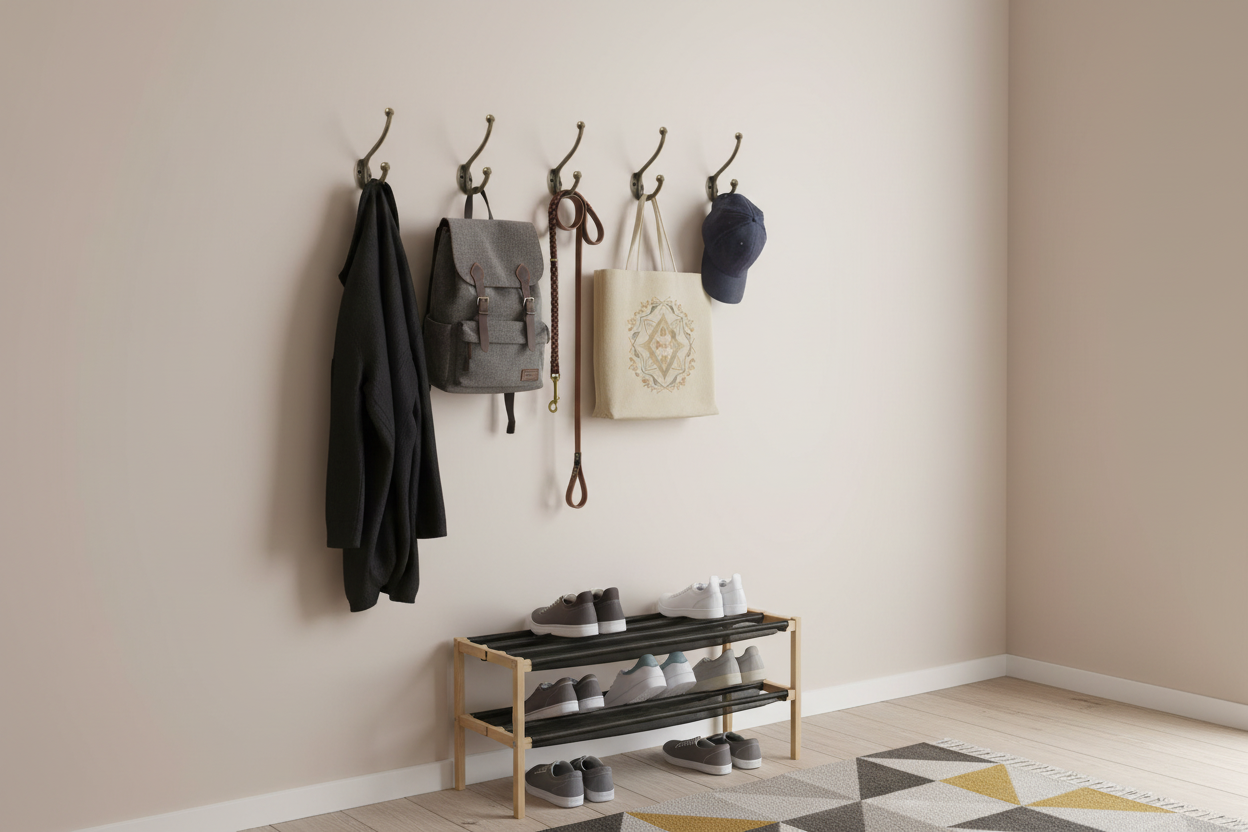 5 patères couloir moderne