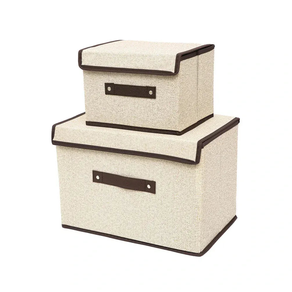 Boîtes de Rangement Pliables en Tissu Non-tissé Multi-fonctions