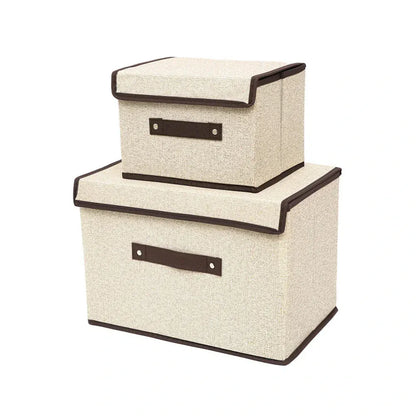 Boîtes de Rangement Pliables en Tissu Non-tissé Multi-fonctions
