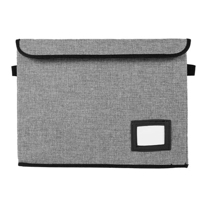 Boîte de Rangement Pliable en Toile avec Couvercle Gris - Organisateur Multifonction pour Maison et Bureau