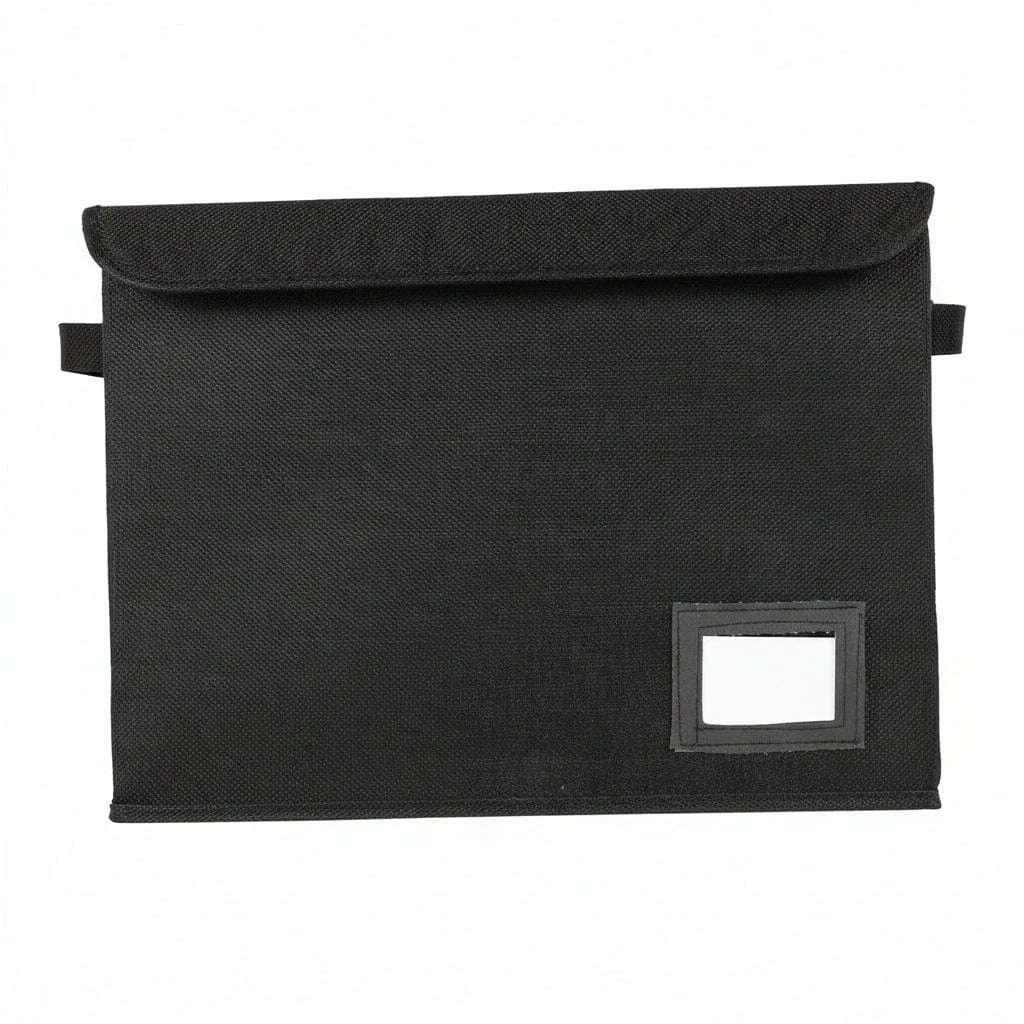 Boîte de Rangement Pliable en Toile avec Couvercle Noir - Organisateur Multifonction pour Maison et Bureau
