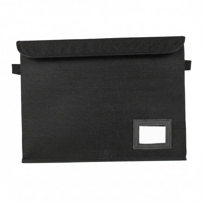 Boîte de Rangement Pliable en Toile avec Couvercle Noir - Organisateur Multifonction pour Maison et Bureau