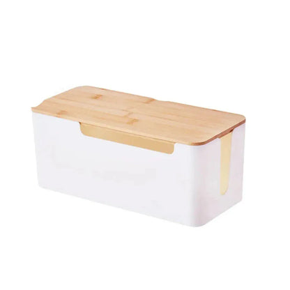 Boite de rangement pour cable blanc grand