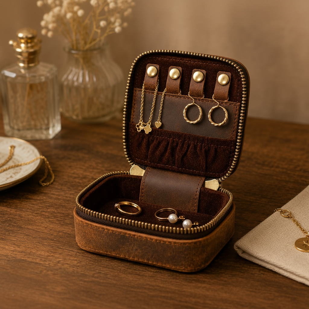 BoiteaBijouxVintageenCuirVeritableMarron_RangementCompactBijoux3