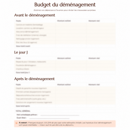 Organiser son Déménagement sans stress