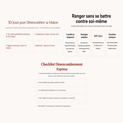 Pack Organisation Maison – 3 Guides Numériques PDF