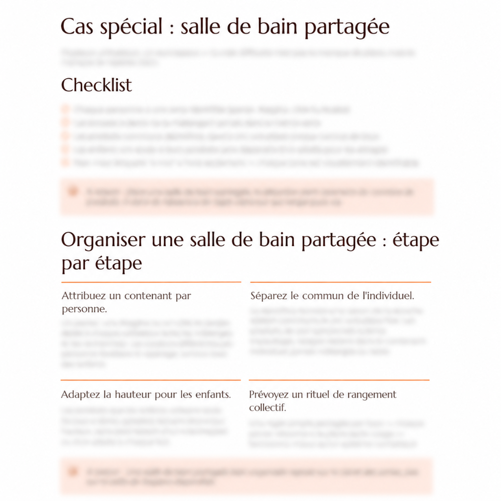 Organiser sa Salle de Bain, une zone à la fois