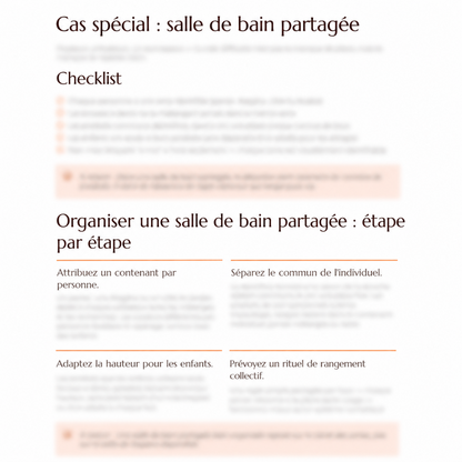 Organiser sa Salle de Bain, une zone à la fois