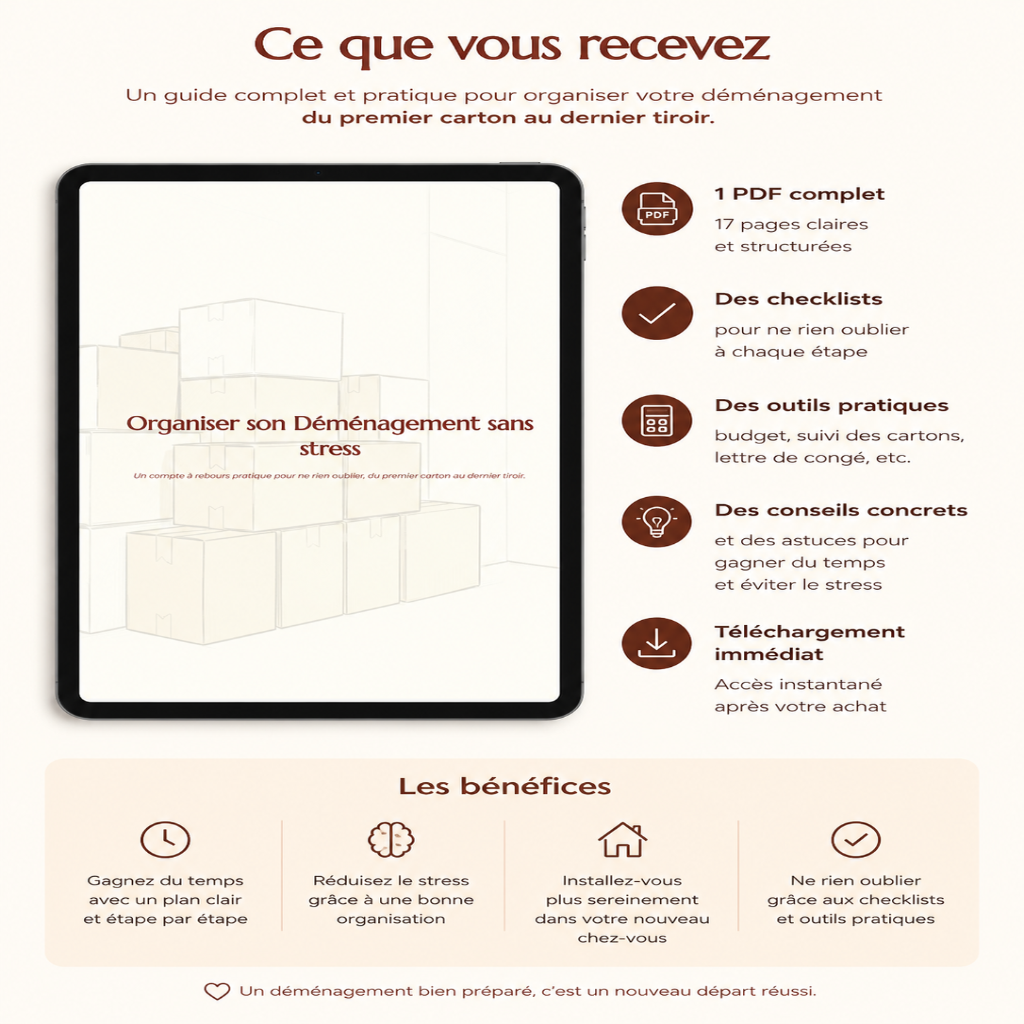 Organiser son Déménagement sans stress