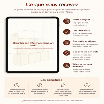 Organiser son Déménagement sans stress
