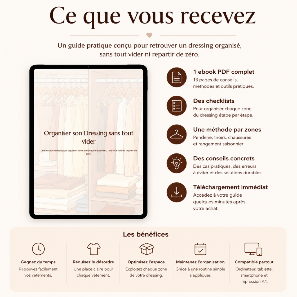 Organiser son Dressing sans tout vider