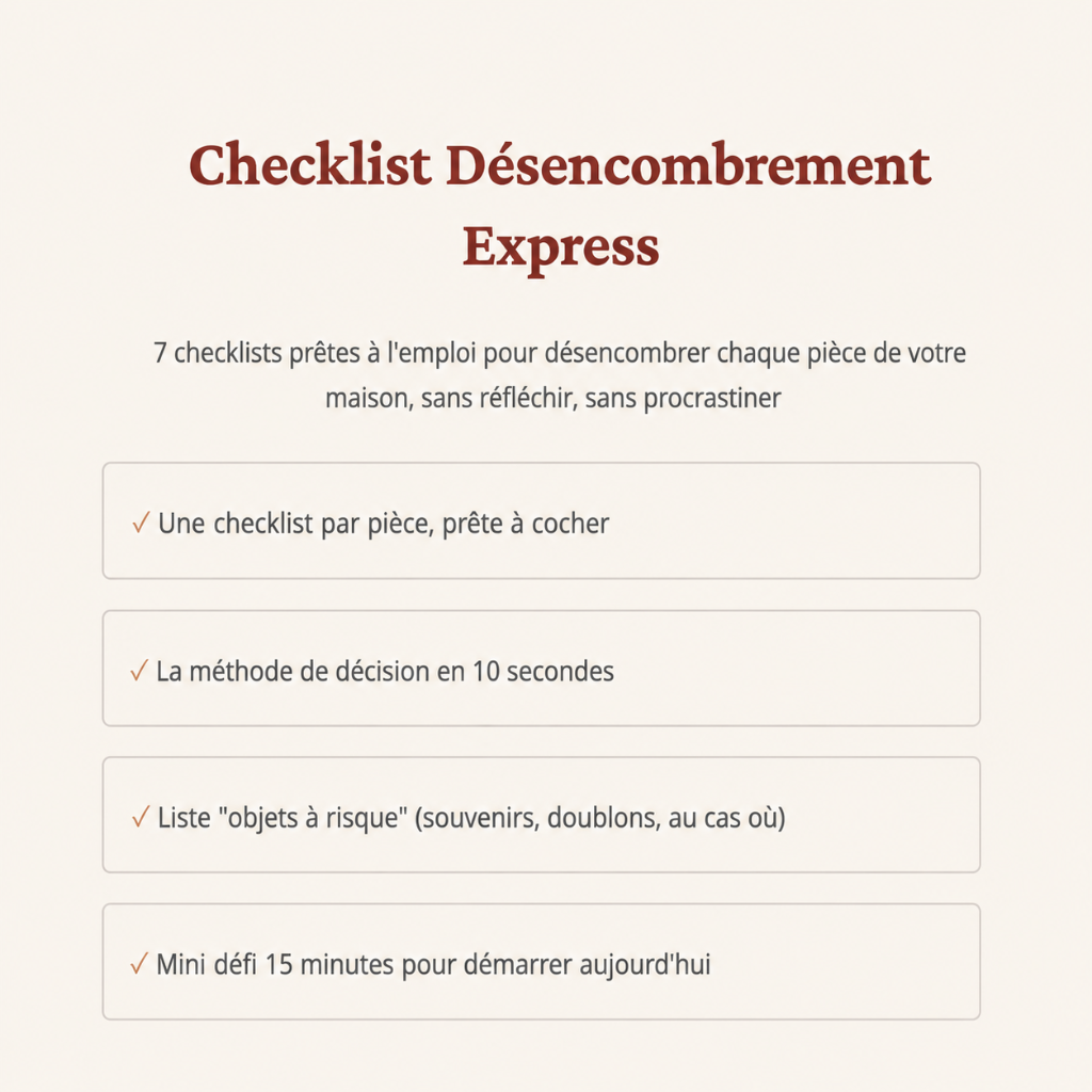 Checklist Désencombrement Express