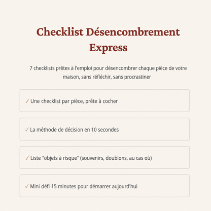 Checklist Désencombrement Express
