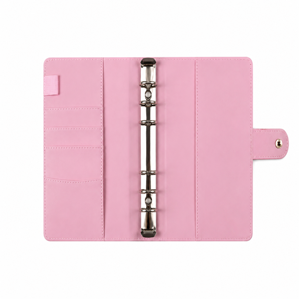 Classeur A6 Cuir PU Patchwork Rétro 6 Anneaux 1