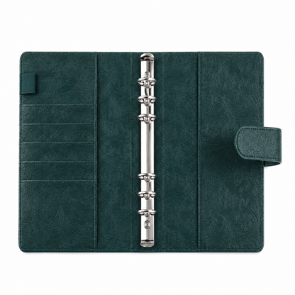 Classeur à Anneaux Cuir PU Gaufré Vintage A6/A5 – Fermoir