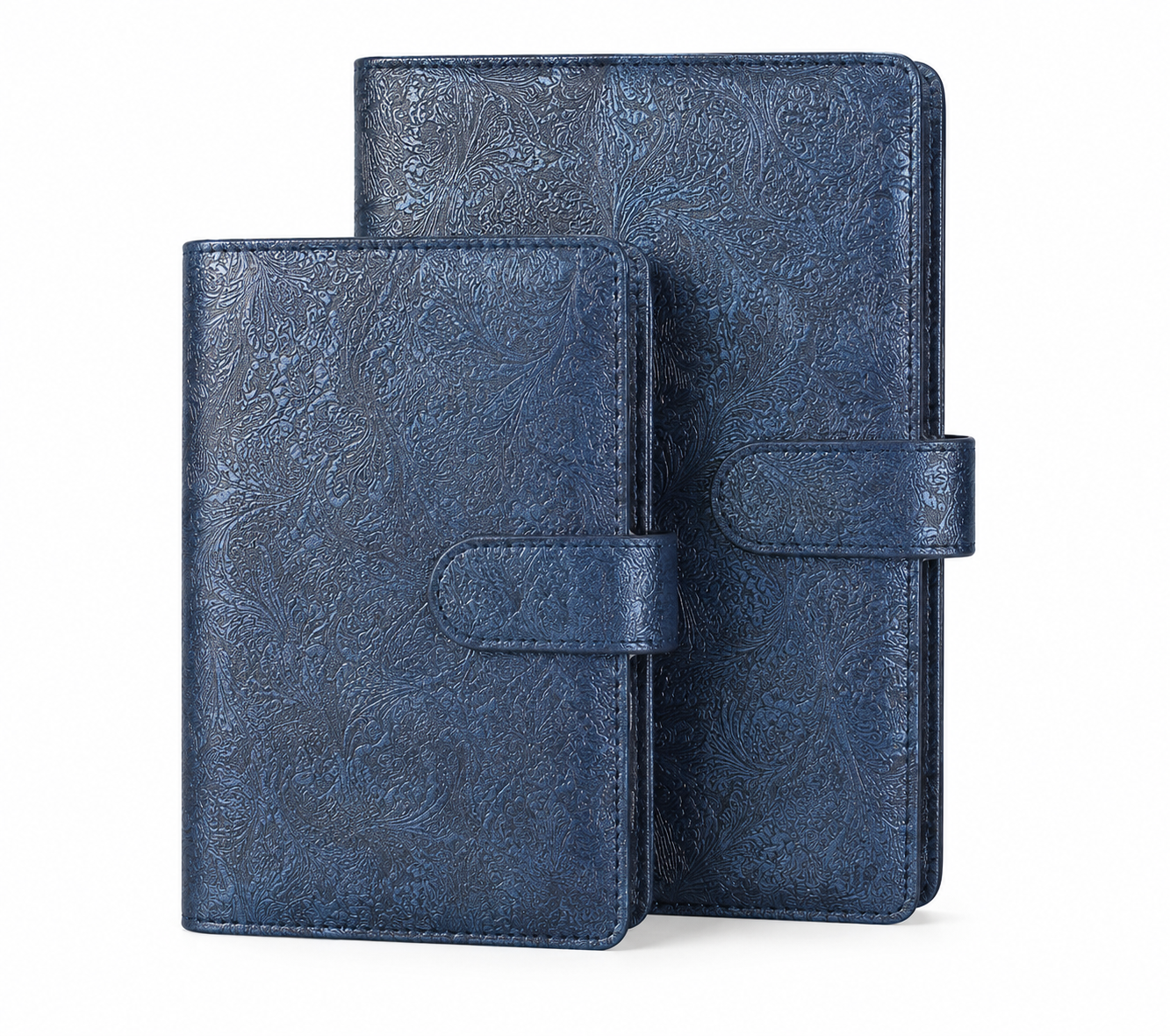 Classeur à Anneaux Cuir PU Gaufré Vintage A6/A5 – Fermoir 2