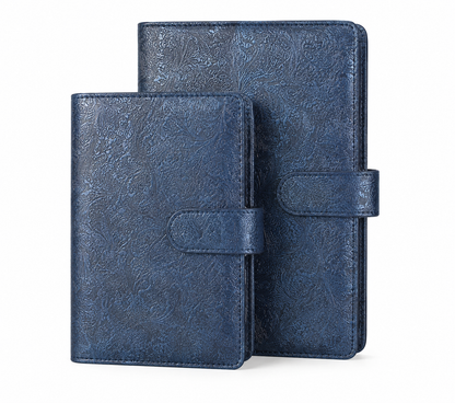 Classeur à Anneaux Cuir PU Gaufré Vintage A6/A5 – Fermoir 2