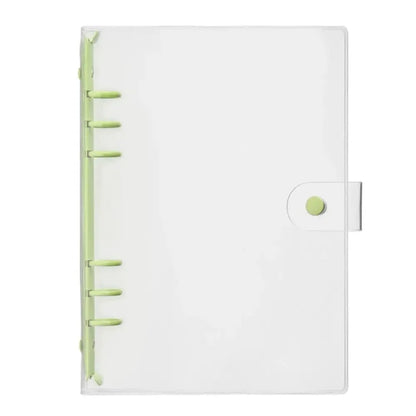 Classeur Transparent A5 à 6 Anneaux en PVC Vert