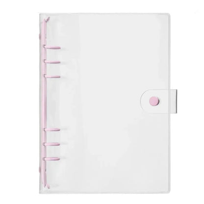 Classeur Transparent A5 à 6 Anneaux en PVC Violet