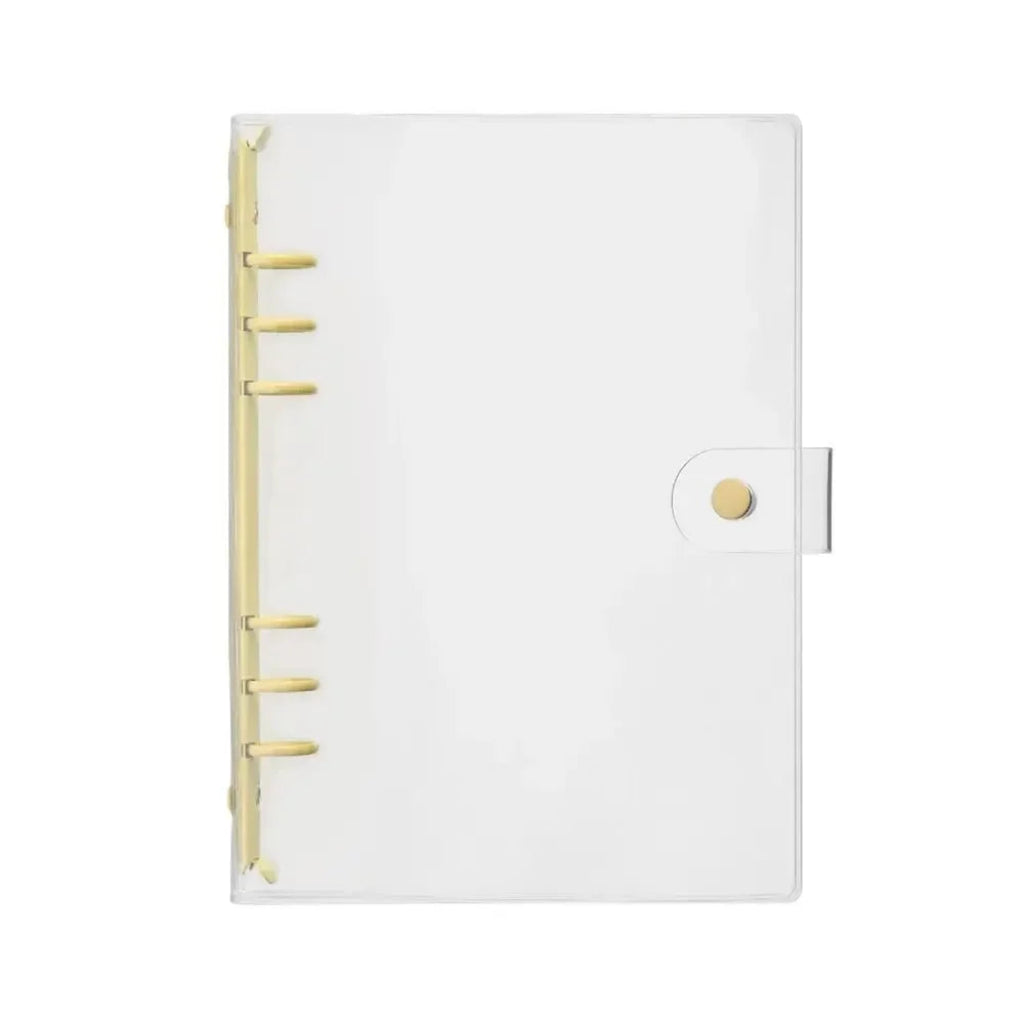 Classeur Transparent A6 à 6 Anneaux en PVC Jaune