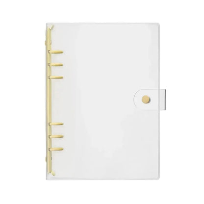 Classeur Transparent A6 à 6 Anneaux en PVC Jaune